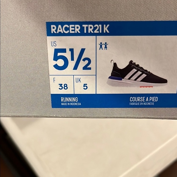 Adidas Black and White Shoes with Blue and Red Details - Picture 10 of 11